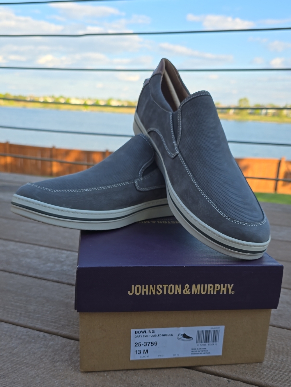 Johnston & Murphy Gray Suede Slip-On Loafers - NWT